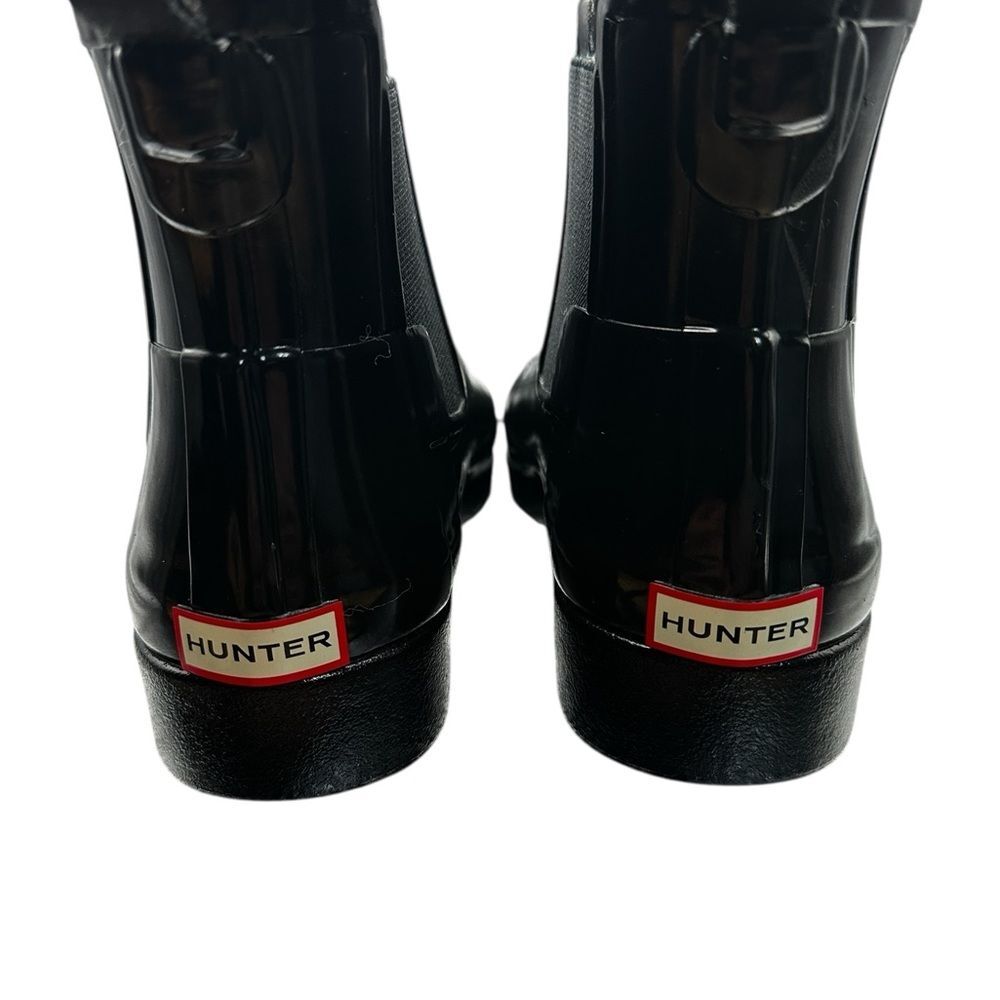 Hunter Gloss Chelsea Rain Boots Black Women’s US 7 NWOT - Picture 4 of 8